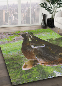 Ahgly Company Indoor Rectangle Animals Cow Area Rugs, 4' x 6'