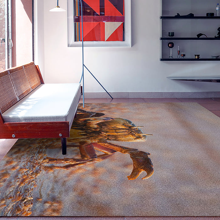 Ahgly Company Indoor Rectangle Animals Crab Area Rugs, 7' x 9'