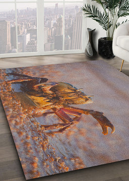 Ahgly Company Indoor Rectangle Animals Crab Area Rugs, 4' x 6'