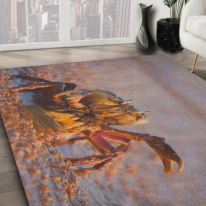 Ahgly Company Indoor Rectangle Animals Crab Area Rugs, 4' x 6'