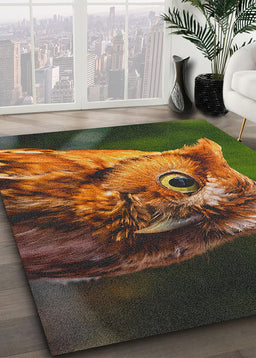 Ahgly Company Indoor Rectangle Animals Owl Area Rugs, 4' x 6'