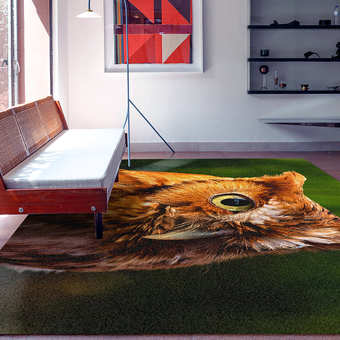Ahgly Company Indoor Rectangle Animals Owl Area Rugs, 7' x 9'