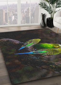 Ahgly Company Indoor Rectangle Animals Parrot Area Rugs, 4' x 6'