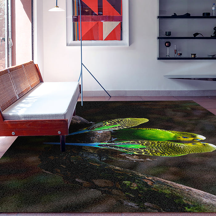 Ahgly Company Indoor Rectangle Animals Parrot Area Rugs, 7' x 9'