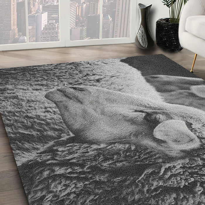 Ahgly Company Indoor Rectangle Animals Sheep Area Rugs, 4' x 6'