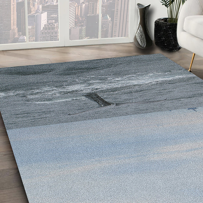 Ahgly Company Indoor Rectangle Animals Whale Area Rugs, 4' x 6'