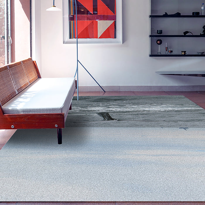 Ahgly Company Indoor Rectangle Animals Whale Area Rugs, 7' x 9'