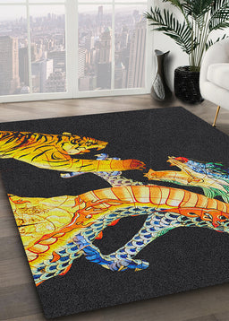 Ahgly Company Indoor Rectangle Culture Asian Area Rugs, 4' x 6'