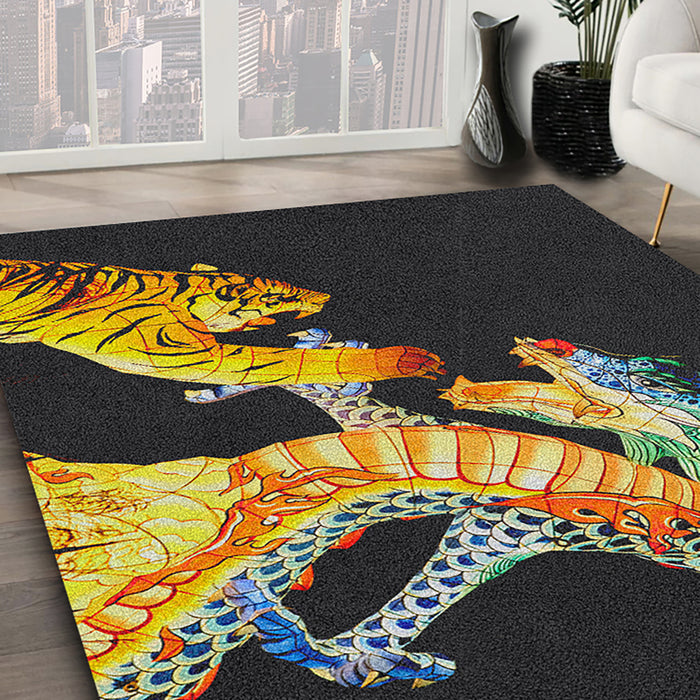 Ahgly Company Indoor Rectangle Culture Asian Area Rugs, 4' x 6'