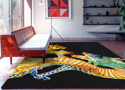 Ahgly Company Indoor Rectangle Culture Asian Area Rugs, 7' x 9'