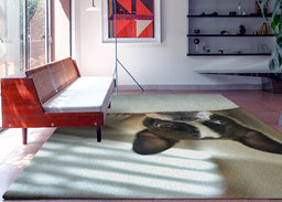 Ahgly Company Indoor Rectangle Dogs Bulldog Area Rugs, 7' x 9'