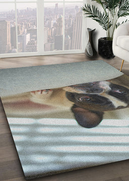 Ahgly Company Indoor Rectangle Dogs Bulldog Area Rugs, 4' x 6'