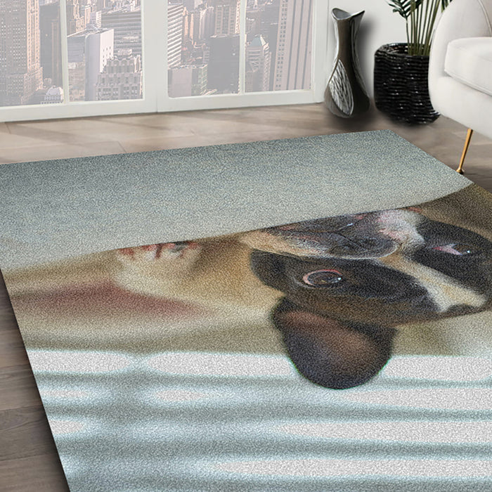 Ahgly Company Indoor Rectangle Dogs Bulldog Area Rugs, 4' x 6'