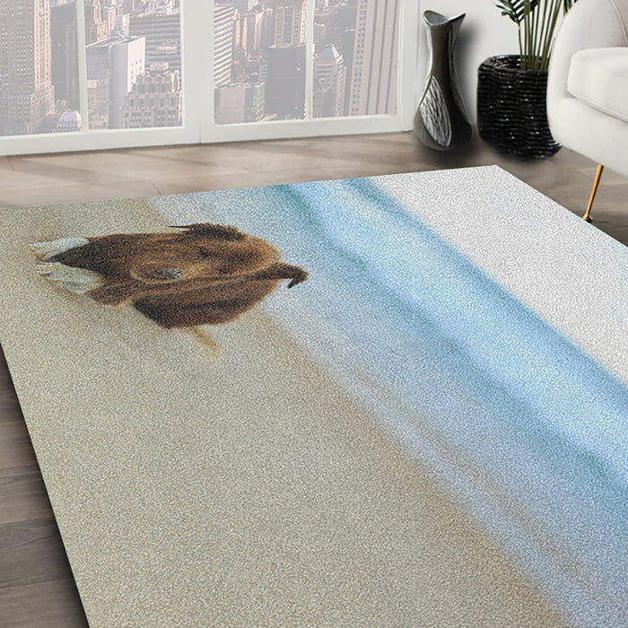 Ahgly Company Indoor Rectangle Dogs Dogs Area Rugs, 4' x 6'