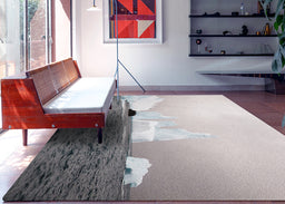 Ahgly Company Indoor Rectangle Earth Iceberg Area Rugs, 7' x 9'