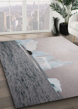 Ahgly Company Indoor Rectangle Earth Iceberg Area Rugs, 4' x 6'