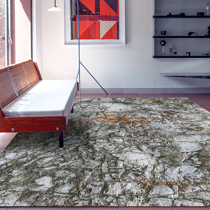 Ahgly Company Indoor Rectangle Earth Rock Area Rugs, 7' x 9'