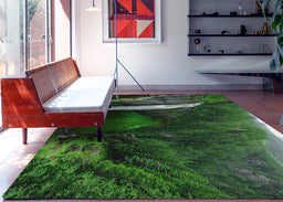 Ahgly Company Indoor Rectangle Earth Waterfall Area Rugs, 7' x 9'