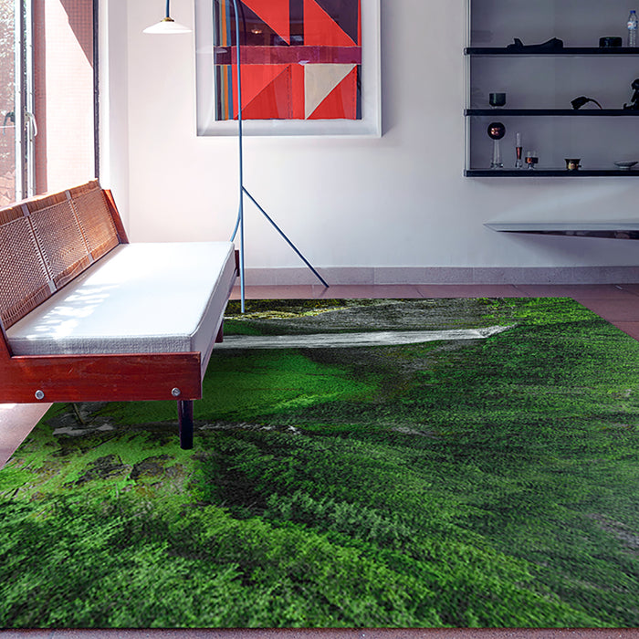 Ahgly Company Indoor Rectangle Earth Waterfall Area Rugs, 7' x 9'