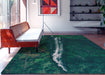 Ahgly Company Indoor Rectangle Earth Waterfall Area Rugs, 7' x 9'