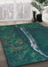 Ahgly Company Indoor Rectangle Earth Waterfall Area Rugs, 4' x 6'