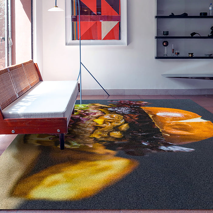 Ahgly Company Indoor Rectangle Foods Hamburger Area Rugs, 7' x 9'