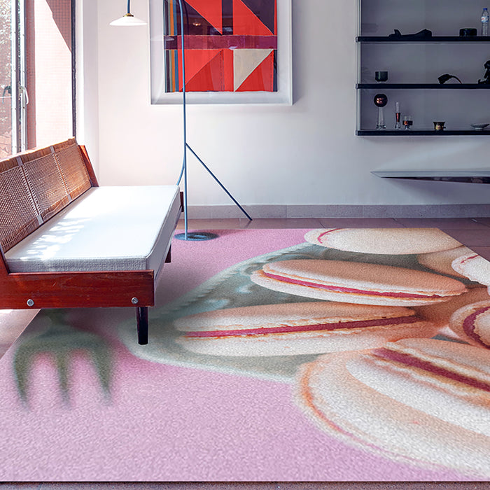 Ahgly Company Indoor Rectangle Foods Macarons Area Rugs, 7' x 9'