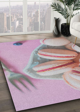 Ahgly Company Indoor Rectangle Foods Macarons Area Rugs, 4' x 6'