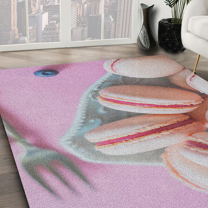 Ahgly Company Indoor Rectangle Foods Macarons Area Rugs, 4' x 6'