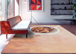 Ahgly Company Indoor Rectangle Foods Nuts Area Rugs, 7' x 9'