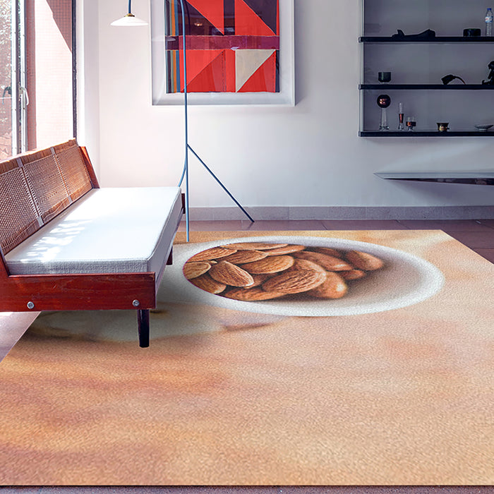 Ahgly Company Indoor Rectangle Foods Nuts Area Rugs, 7' x 9'