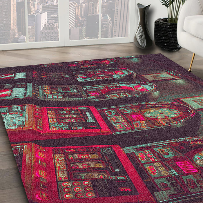 Ahgly Company Indoor Rectangle Games Gambling Area Rugs, 4' x 6'