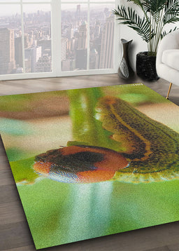 Ahgly Company Indoor Rectangle Insects worm Area Rugs, 4' x 6'
