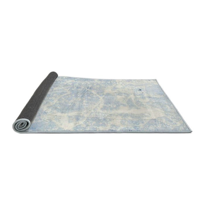 Sideview of Abstract Light Steel Blue Modern Rug, abs1000