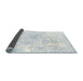 Sideview of Abstract Light Steel Blue Modern Rug, abs1000