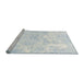 Sideview of Machine Washable Abstract Light Steel Blue Rug, wshabs1000
