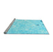 Sideview of Machine Washable Abstract Light Blue Modern Rug, wshabs1000lblu