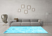 Machine Washable Abstract Light Blue Modern Rug in a Living Room, wshabs1000lblu