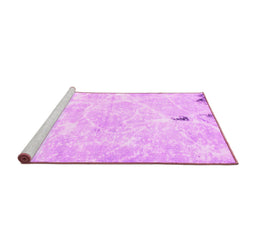 Sideview of Machine Washable Abstract Pink Modern Rug, wshabs1000pnk