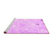 Sideview of Machine Washable Abstract Pink Modern Rug, wshabs1000pnk