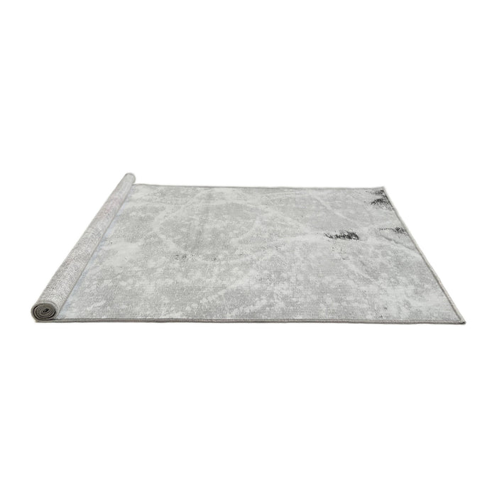 Sideview of Machine Washable Abstract Gray Modern Rug, wshabs1000gry