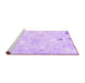 Sideview of Machine Washable Abstract Purple Modern Area Rugs, wshabs1000pur