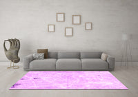 Machine Washable Abstract Pink Modern Rug, wshabs1000pnk