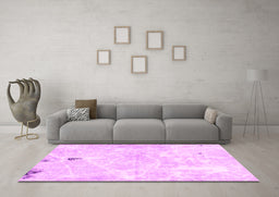 Machine Washable Abstract Pink Modern Rug in a Living Room, wshabs1000pnk