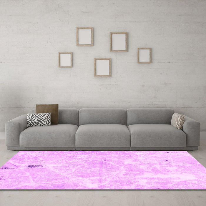 Machine Washable Abstract Pink Modern Rug in a Living Room, wshabs1000pnk