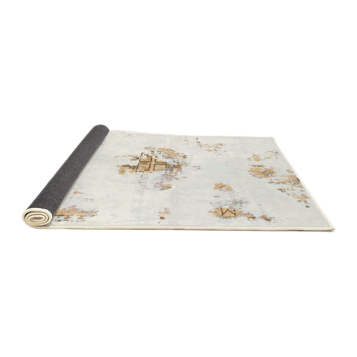 Sideview of Abstract Off White Beige Modern Rug, abs1001