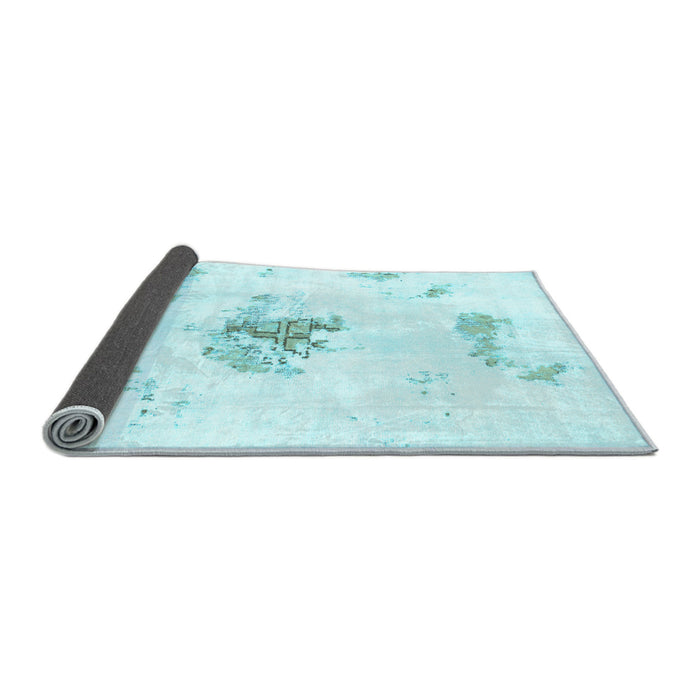 Sideview of Abstract Light Blue Modern Rug, abs1001lblu