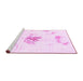 Sideview of Machine Washable Abstract Pink Modern Rug, wshabs1001pnk