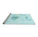 Sideview of Machine Washable Abstract Light Blue Modern Rug, wshabs1001lblu