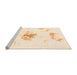 Sideview of Machine Washable Abstract Orange Modern Area Rugs, wshabs1001org